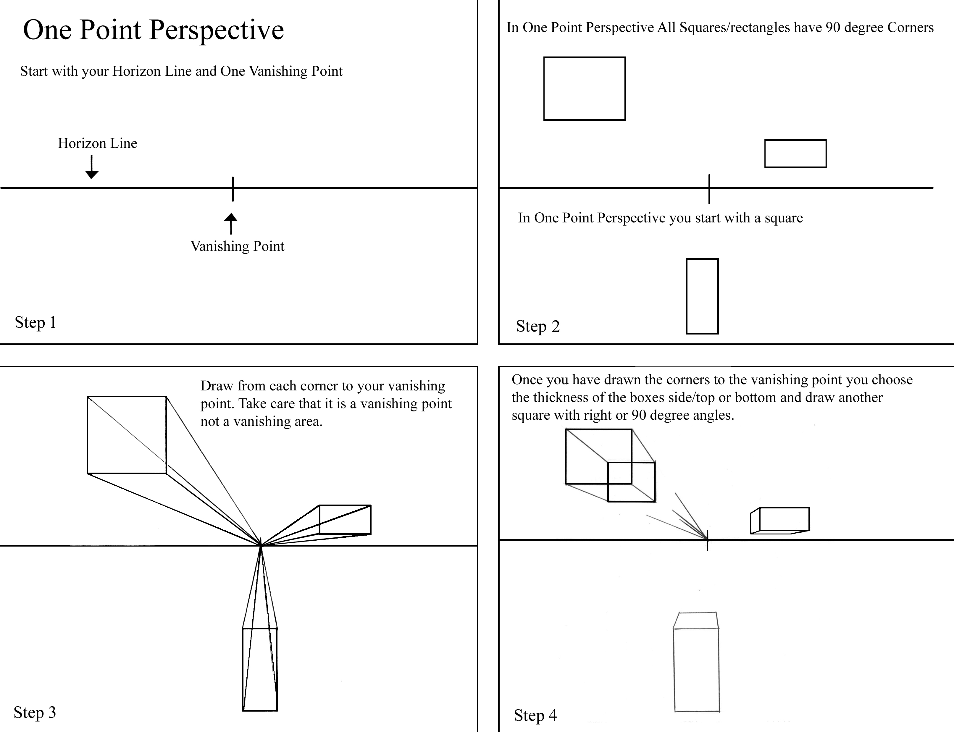One point perspective part 1 copy - Idaho Art Classes