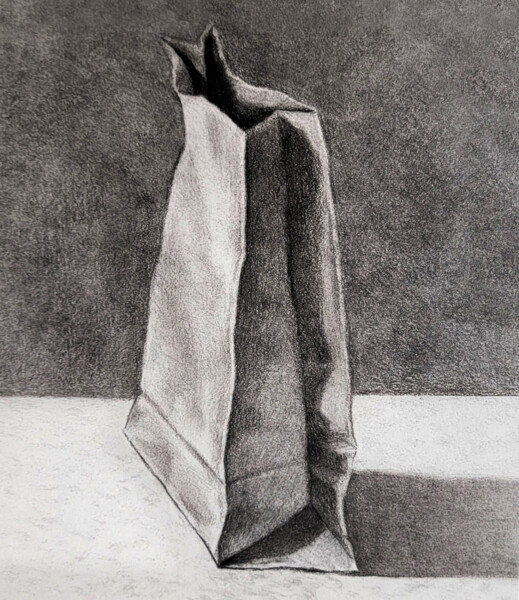 Drawing of a Paper Bag by the Artist Kevin McCain