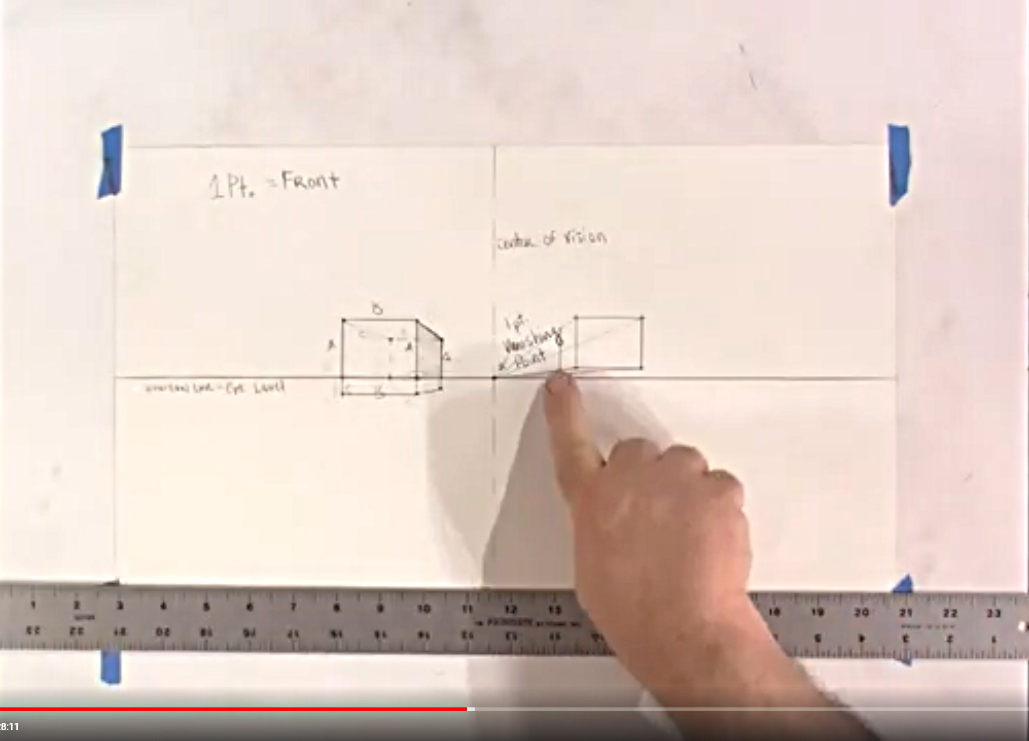 Image showing linear perspective drawing.
